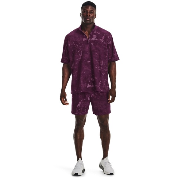 Under Armour Journey Stretch Short Sleeve 1/4 zip Terry Jacquard Jersey Knit Top - Picture 3 of 16